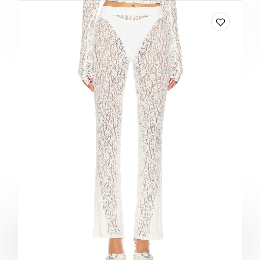 EB Denim Split Hem Legging in Off white